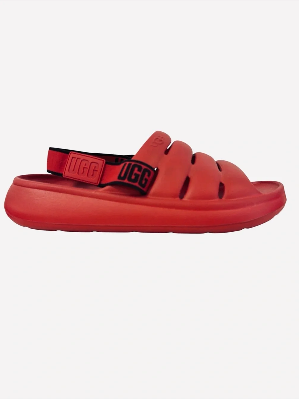 Ugg Australia M Sport Yeah Cushioned Sandals w/Removable Strap Red Mens Size 13